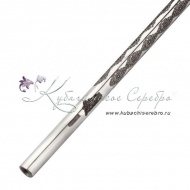 Трубочка с гравировкой 925 пробы , арт №6714/1