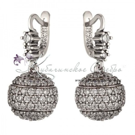 Серьги серебряные  Серьги серебряные Шар