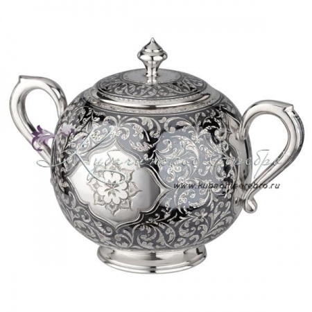 Сахарница из серебра 925 пробы на 600 мл