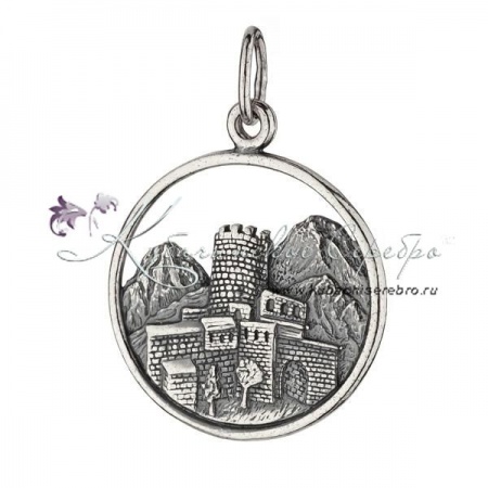 Кулон серебряный Башня 
