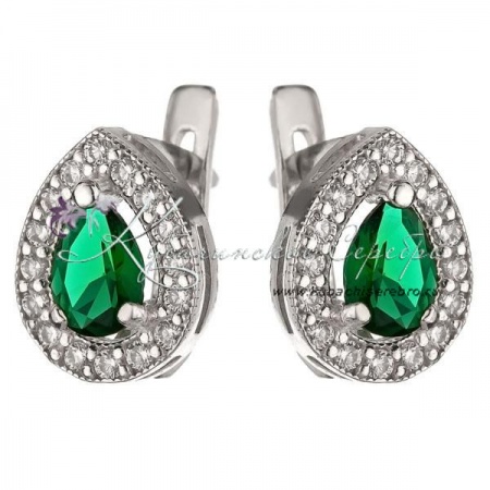 Серьги из серебра  Серьги из серебра Капелька