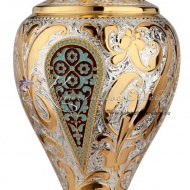 Кувшин с крышкой, с горячей эмалью и позолотой на 1060 мл , арт №2053