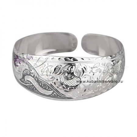 Серебряный браслет чернённый