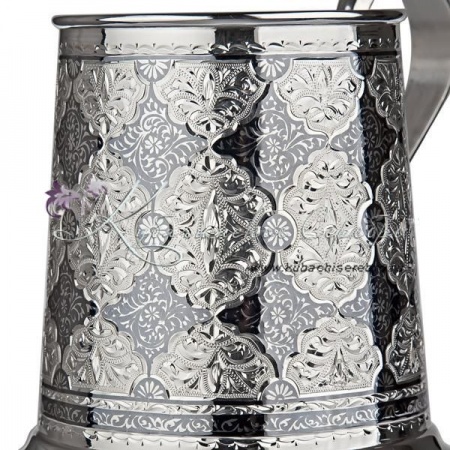 Кружка из серебра исполнение  Кружка из серебра исполнение Люкс на 400 мл.