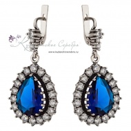 Серьги из серебра "Капля" 6814/2