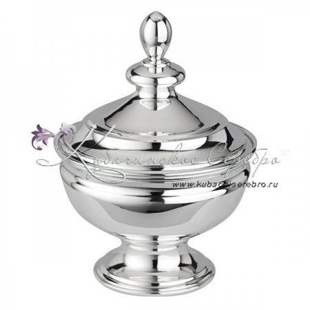 Сахарница (вареньица) гладкая, 999 пробы 