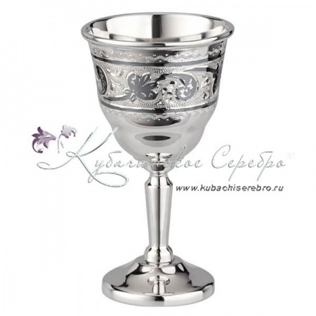 Рюмка из серебра серия Кубачи на 30 мл