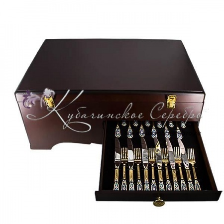 Сервиз обеденный на 6 персон с горячей эмалью, серия Версаль