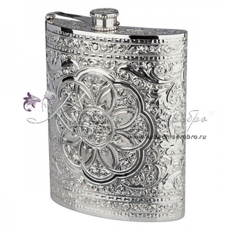 Фляга из серебра 925 пробы на 250 мл 