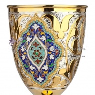 Набор бокалов с позолотой и горячей эмалью на 300 мл , арт №1373/1