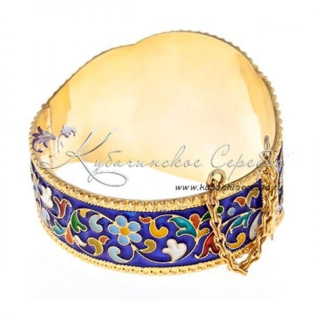 Браслет с горячей и цветной эмалью 