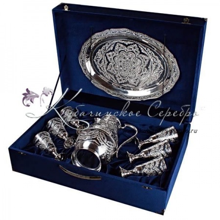 Набор из серебра для сока Люкс