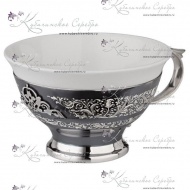 Чашка с керамической вставкой, ретро дизайн на 130 мл  6352/1