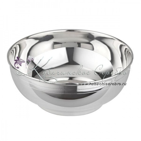 Гладкая детская тарелочка 999 пробы на 370 мл 