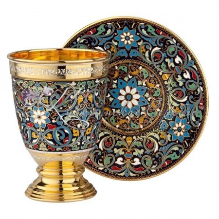 Подарочный набор 999 пробы с позолотой 