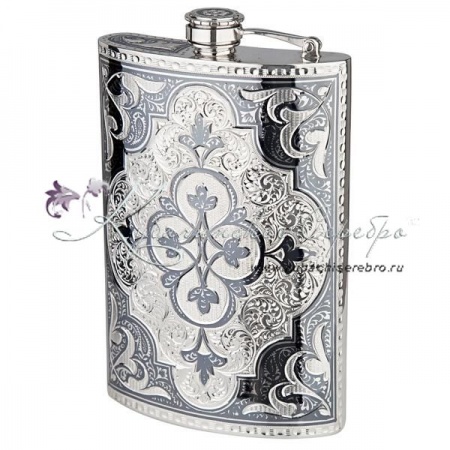 Фляга из серебра 925 пробы на 210 мл 