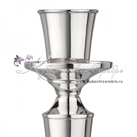 Подсвечник серебряный гладкий