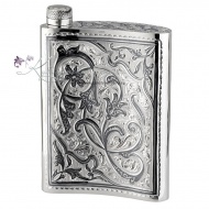 Фляга серебряная на 300 мл (Новинка), арт №6542