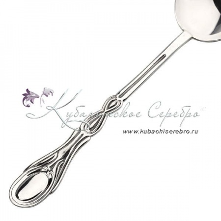 Серебряная десертная ложка