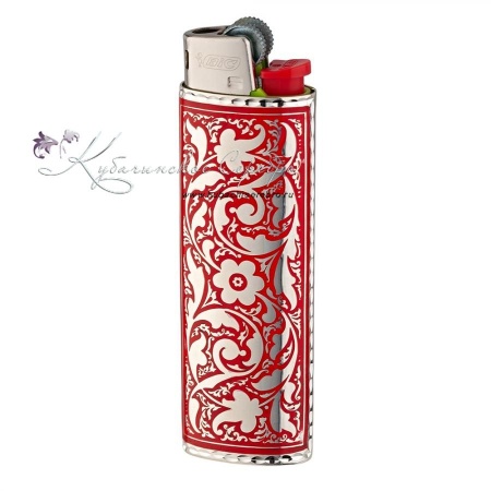 Футляр под зажигалку с холодной красной эмалью (Новинка)