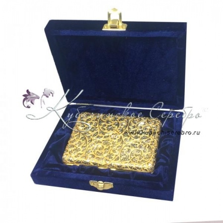 Портсигар с позолотой 