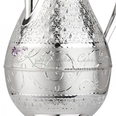 Серебряный кувшин «Чешуя» на 1400 мл, исполнение «Эконом». Лучшая цена!, арт №4553  Серебряный кувшин «Чешуя» на 1400 мл, исполнение «Эконом». Лучшая цена!