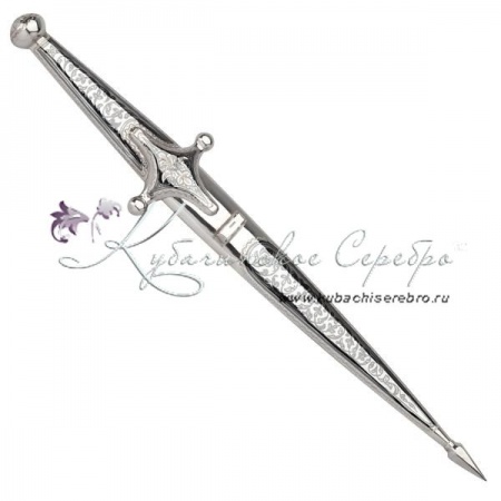 Кинжал серебряный Финка, 32,5 см 