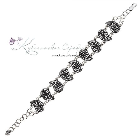 Браслет серебряный Лепестки