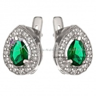 Серьги из серебра "Капелька" 6814/8