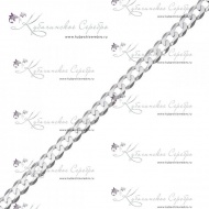 Цепь серебряная, панцирное плетение, ширина 6 мм  9961