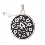 Кулон с темно-синей эмалью (Новинка) 6882