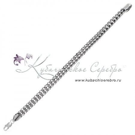 Браслет серебряный Кобра, ширина 1 см 