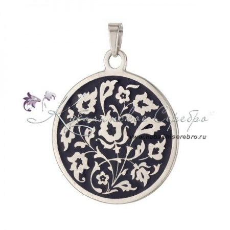Кулон с темно-синей эмалью (Новинка)