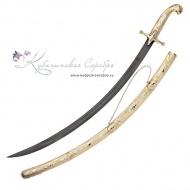 Позолоченная сабля, лезвие каленый булат! (Новинка) 5037 