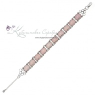 Браслет с розовым кварцем  3308/1 