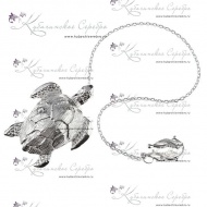 Ионизатор воды серебряный "Морская черепашка" 1073