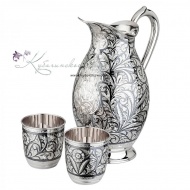 Набор для сока с чернением на 2 персоны (Новинка) 2086 