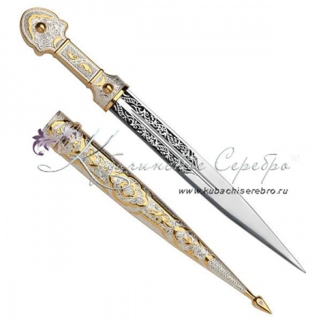 Кинжал с позолотой, 38 см , арт №5020  Кинжал с позолотой, 38 см