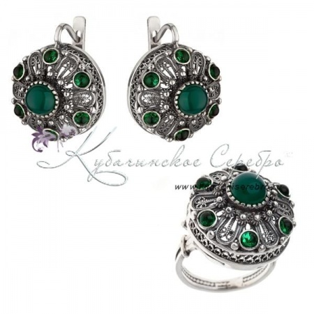 Комплект с хризопразом 