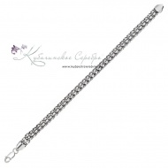 Браслет серебряный "Кобра" , ширина 8 мм  3879 