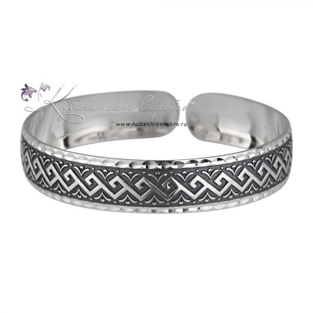 Браслет серебряный с оксидированием