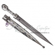 Кинжал из серебра,  музейное исполнение, 60 см 5014