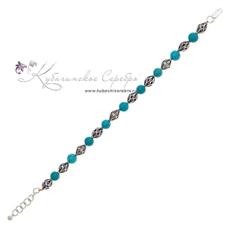 Браслет-бусы с бирюзой 