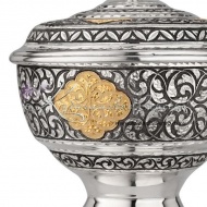 Сахарница с позолотой, музейное исполнение, арт №8201