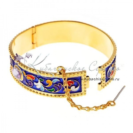 Браслет с эмалью и камнями