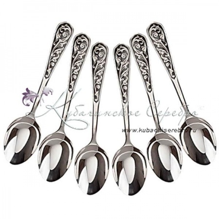 Набор серебряных столовых ложек  Набор серебряных столовых ложек Кубачи