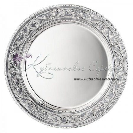 Тарелка большая с чернением, арт №6699  Тарелка большая с чернением