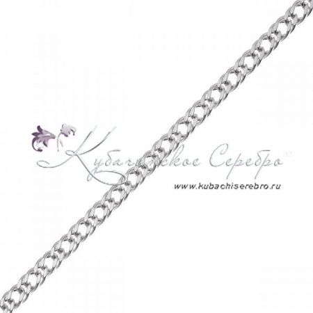 Цепь серебряная Ромб двойной граненый, ширина 5 мм