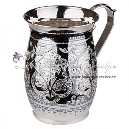 Кружка из серебра в исполнении  Кружка из серебра в исполнении Люкс + на 700 мл.