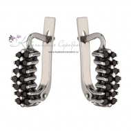 Серьги из серебра с агатом 6817/5